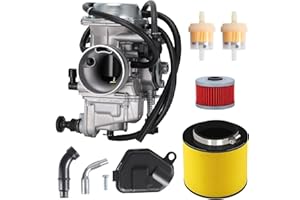 MTRPARTS TRX350 Carburetor Carb for Honda 16100-HN5-M41 Rancher 350 TRX350FE TRX350FM TRX350TE TRX350TM 2000-2006 TRX450 FE/FM/TE/TM/ES 4 Stroke Air Filter Kit