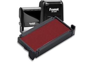 Promot P4-1540, Trodat 4911 Replacement Ink Pad - Replacement Ink for Self Inking Stamp, Color Impression Ink Pad Refill, Self Ink Stamps for Office, Professional & Business Stamping Supplies, Red