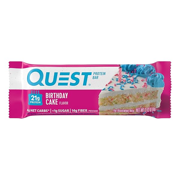 QUEST NUTRITION BIRTHDAY CAKE PROTEIN BAR, 2.12 OZ