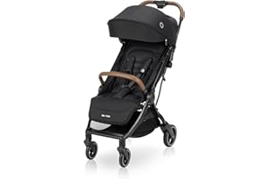 Maxi-Cosi Eva Lightweight Compact Travel Stroller, Infant to Toddler (Up to 48 lb), One-Hand Auto Fold, Full Recline Seat, Pu