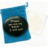 JOEPACXIC Gifts for Mother's Day, Mom Birthday Gifts from Daughter, Son, Mom You are My Rock Decorative Stone Gift for Christmas, I Love You Mama