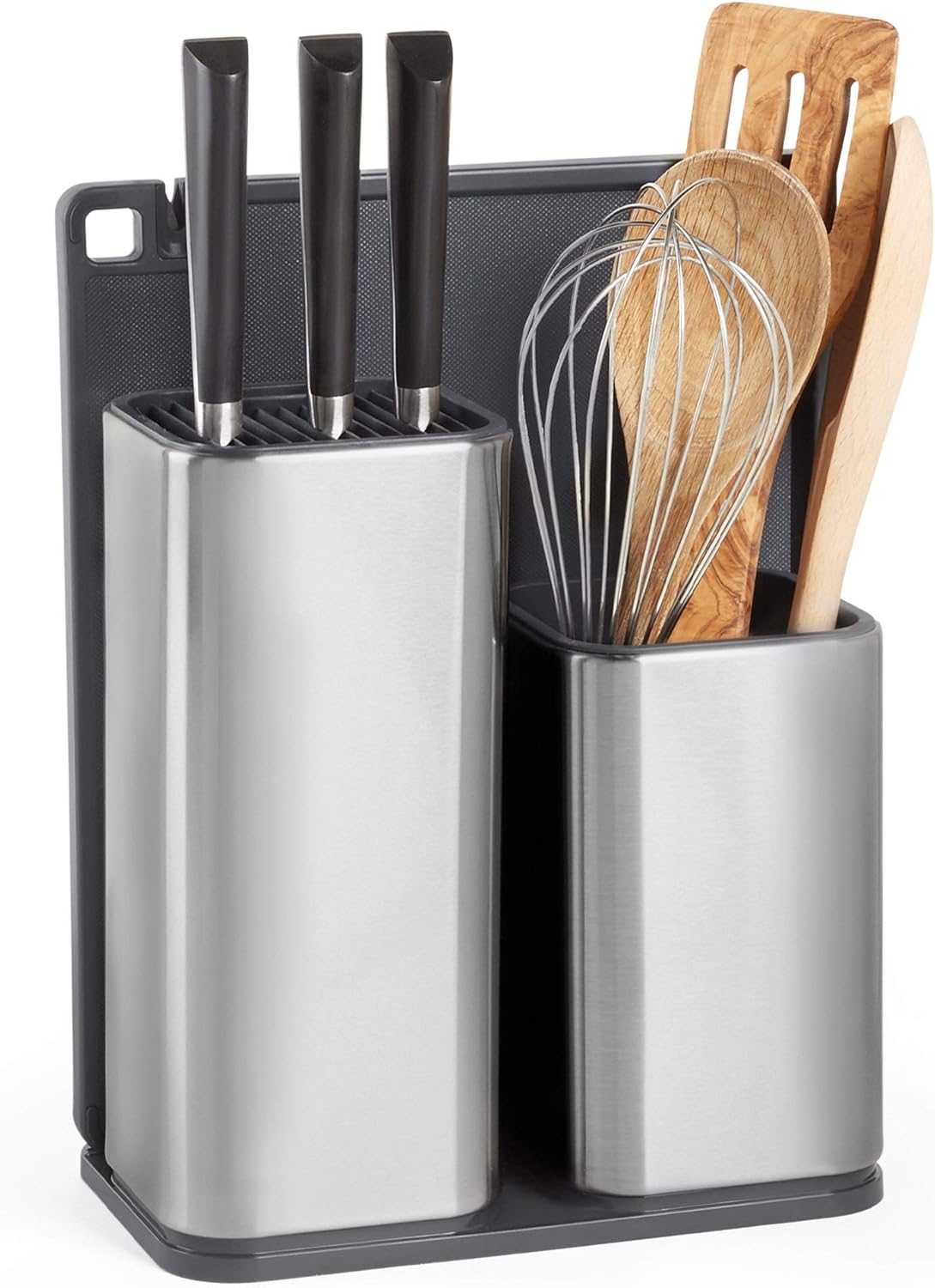 VonShef Kitchen Utensil Holder with Chopping Board Accessories