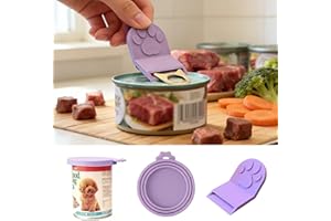 Pet Can Opener and Lid Set (2-Piece) - Silicone Sealing Lid & Portable Opener for Mess-Free Cat/Dog Food Storage and Travel.