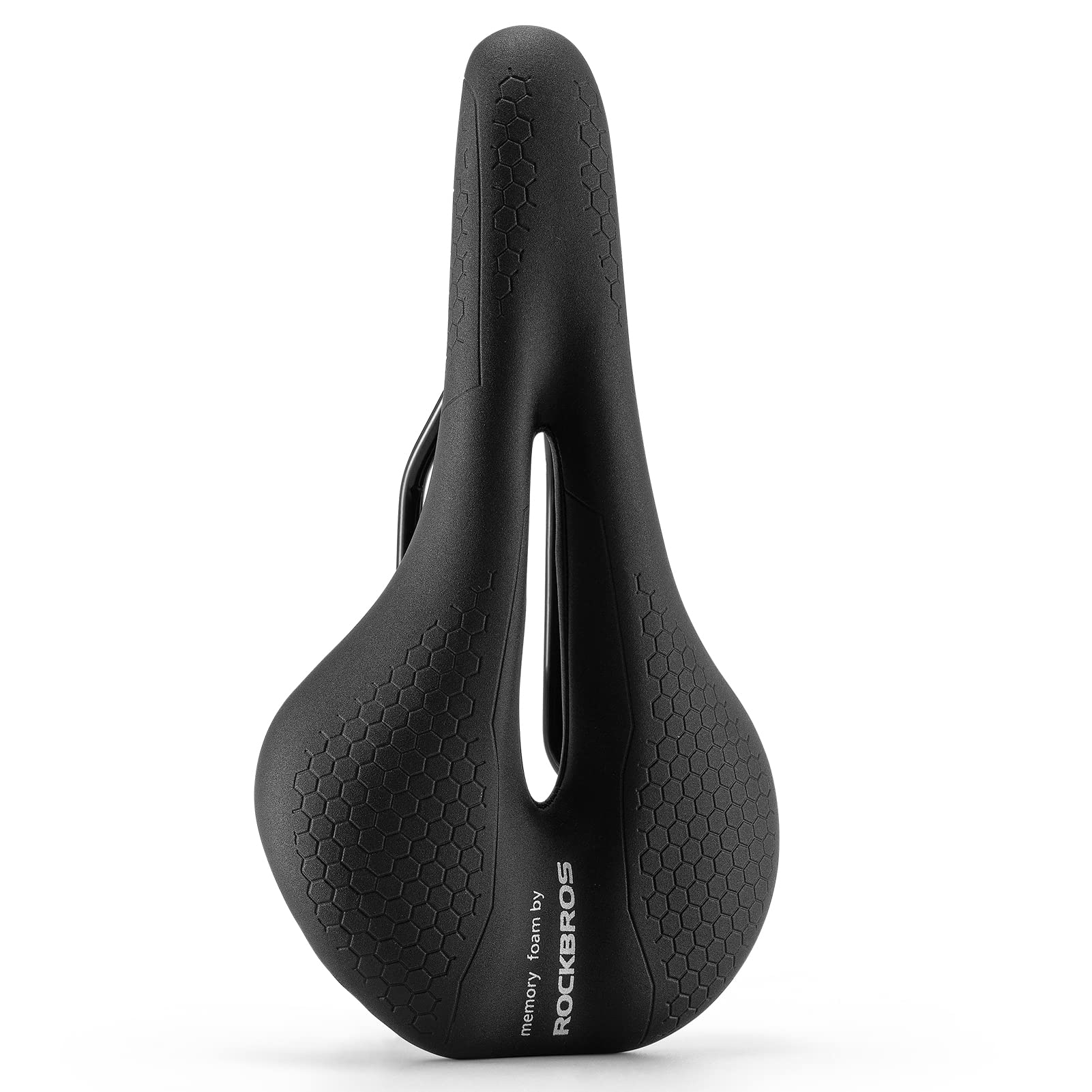 ROCKBROS Bicycle Saddle 50mm Memory Foam Comfortable Bicycle Seat for Women Men Hollow Ergonomic Bike Saddle Cushion Breathable Waterproof for MTB, Road Bike, City Bike, Folding Bike 3 Types