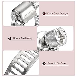 uxcell Worm Gear Hose Clamp, 12pcs 3/4" - 1