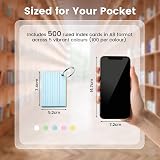 Koogel Mini Flash Cards with Rings 500 Pcs A8 7.4x5.2cm Colour Coded view 7