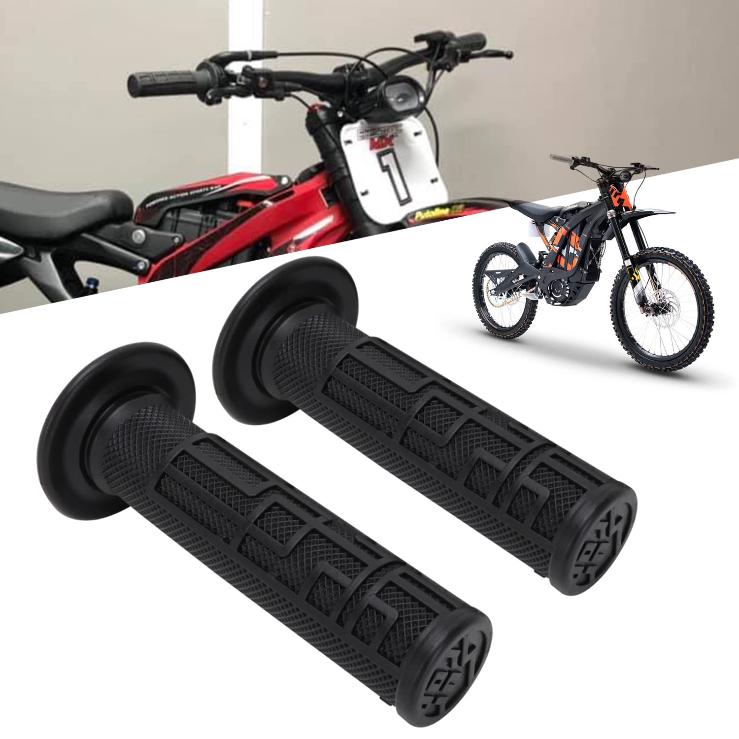 Photo 1 of JFG Racing Sur Ron Handlebar Grips Dirt Bike Handle Bar Grips for Surron Light Bee X/S Segway X260/X160 Electric Bike EBike Black