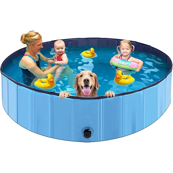 について HALOVIE Dog Pool Portable Dog Bath Kiddie Pool Hard Plastic 32
