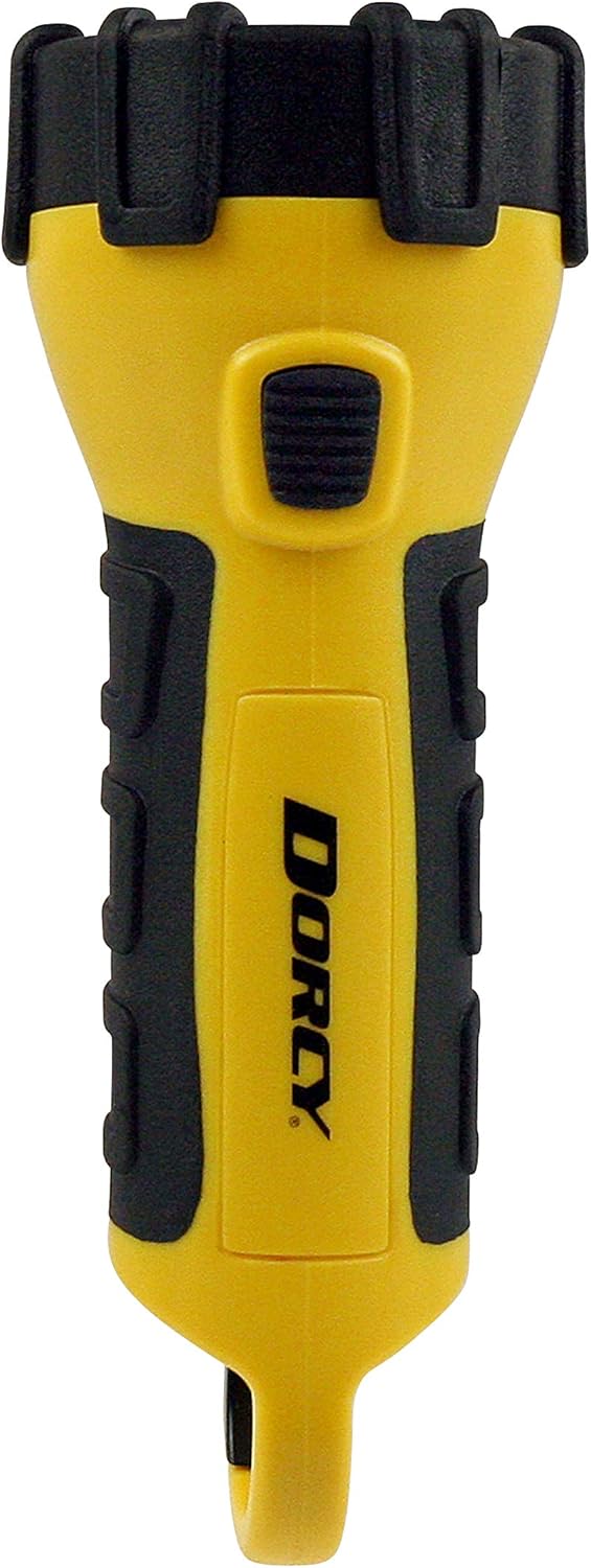 Dorcy 41-2524 2 pk Floating LED Flashlight with Carabineer Clip, 55-Lumens, Yellow - - 