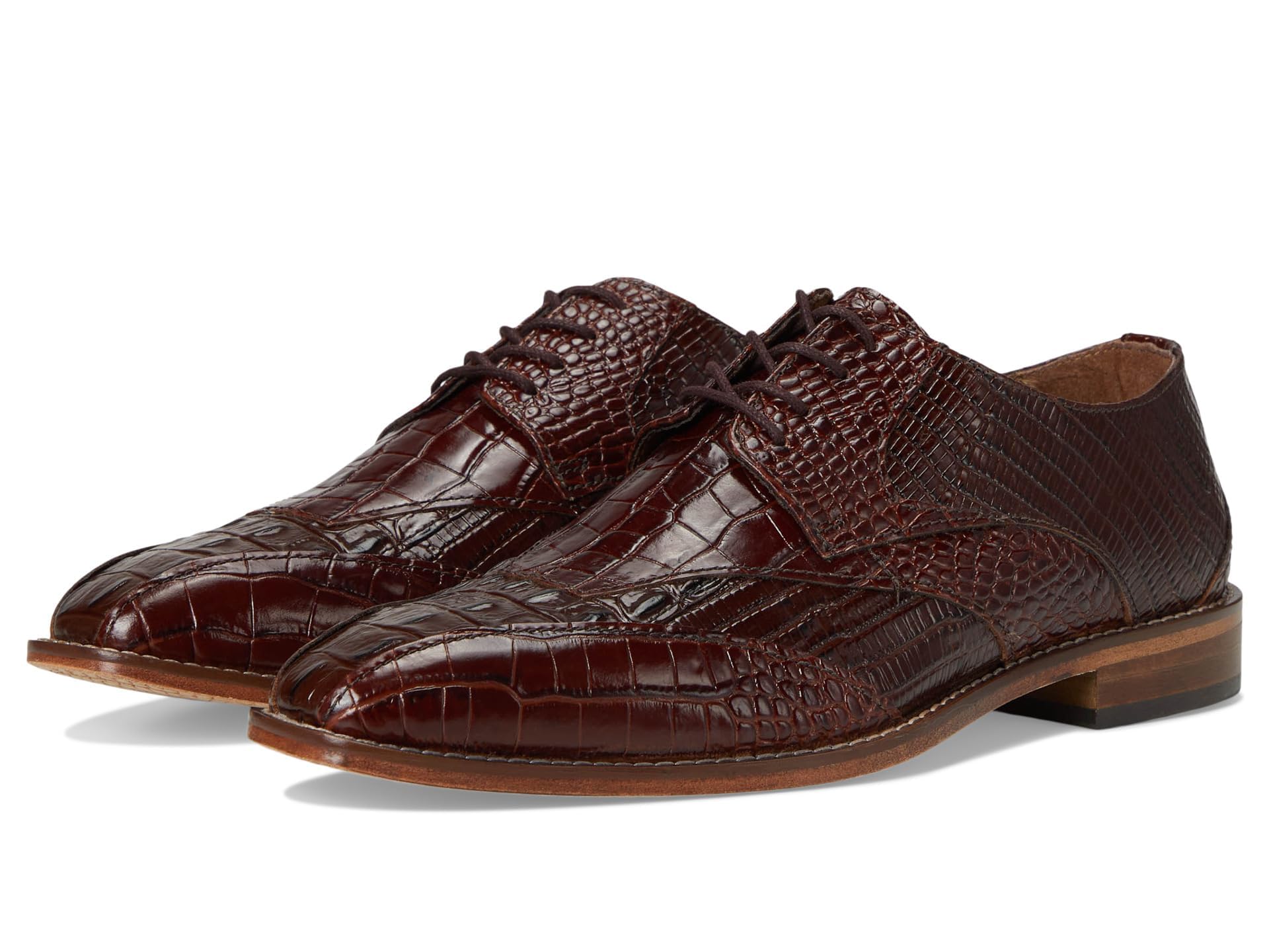 Stacy Adams Men’s Tristano Bike Toe Lace Up,Cognac,9M
