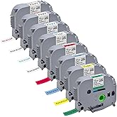 GREENARK TZe-231 TZe231 TZ TZE 231 131 132 133 431 531 631 731 Compatible Label Tape Laminated Black on White Replacement for Brother P-Touch Label Maker PT-J100 etc (12mm x 8m),8-Pack