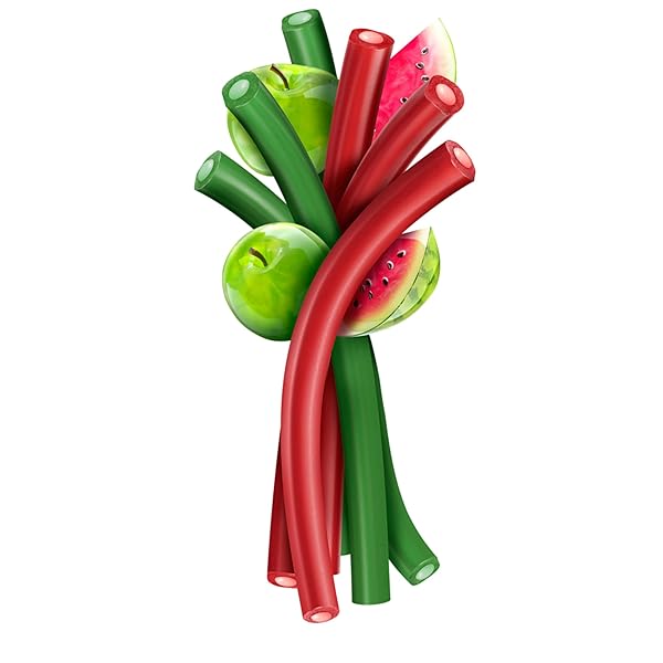 JOLLY RANCHER ROPES WATERMELON AND GREEN APPLE FLAVORED CANDY BAG, 6 OZ