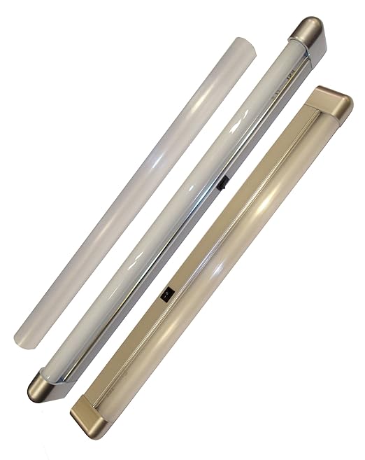 Silver T8 Fluorescent Under Cupboard 'Bright' 18w Display Light With