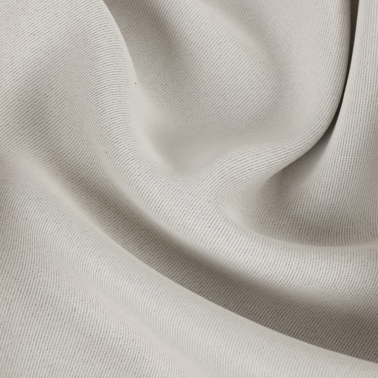 Cortina Blackout/Bleucate de Tecido Corta Para Luz Quarto e Sala 4,00m x 2,50m Altura com Ilhós Cromado Solaris - Off-White