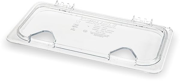 CARLISLE FOODSERVICE PRODUCTS STORPLUS EZ ACCESS LID, COVER FOR 1/3 SIZE FOOD PANS, DOUBLE NOTCHED, 12.75″ X 7″, 6 COUNT, CLEAR