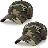 2-Pack Classic Structured Baseball Cap Adjustable Snapback Multipack Ball Caps for Custom Embroidery Running Workouts Outdoor