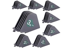 WUSUKER Extra Long Clipper Guards for most Wahl Clippers, 3 Inch Hair Clipper Combs Guides, Fit Wahl Clipper Guides Attachments - 1.25" to 3", 8 Piece Set, Gray Color