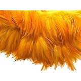 Moonlight Feather | 4 inch Strip - Golden Yellow Strung Rooster Neck Hackle Feathers Craft Fly Tying Supply