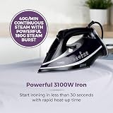 Tower Ceraglide Ultra Speed Iron 3100W Ceramic Soleplate 360ml 40g Steam view 3