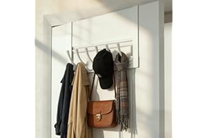Over The Door Hooks,WLCSNG Door Hanger Hook with 6 Hooks for Hanging-Space-Saving Over The Door Towel Rack,Sturdy Towel Hange