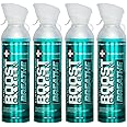 Boost Oxygen Large BREATHE Menthol-Eucalyptus Aroma 10 Liter Canister | All-Natural Resiratory Support for Aerobic Recovery, Altitude, Performance and Health (4 Pack)