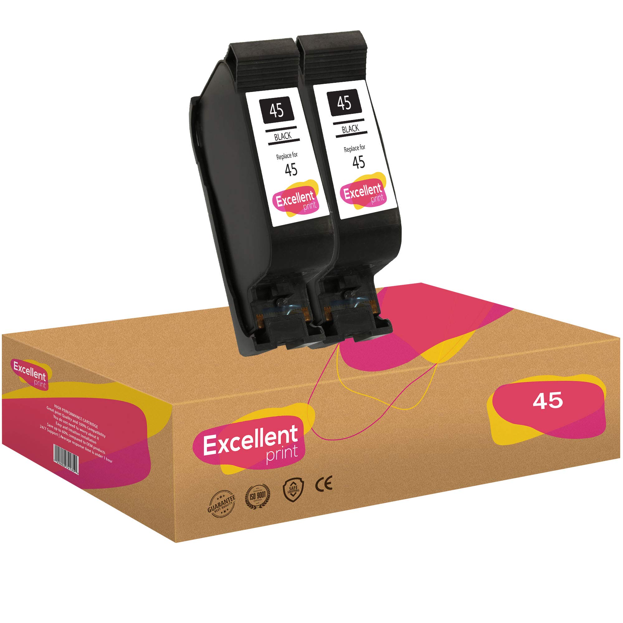 Excellent Print 45 Compatible Ink Cartridges for HP Color Copier 6127 Photosmart 1215 1100 1315