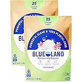 BLUELAND Oxi Laundry Booster Powder Refill 2-Pack, Spring Bloom Scent, 50 Loads, 35.2 oz, Plastic-Free, Eco Friendly, Oxy Cleaner, Stain Remover