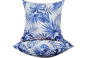 XXPILOS Outdoor Throw Pillows - Decorative Pillows with Insert Included Set of 2 Outdoor Pillows for Patio Furniture 18x18 Inch