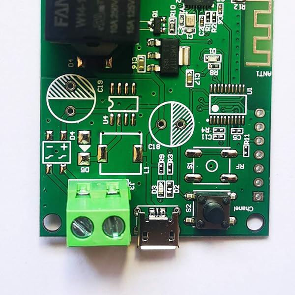 TISHITA Smart Home WiFi Mdulo de Rel de Interruptor Inteligente Inalmbrico APP Control Remoto 5V 12V