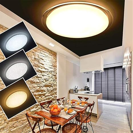 Lastaill Led Ceiling Light 60w Modern Minimalist Ceiling Light Color Remote Control Dimmer Sleep Function Amazon Com