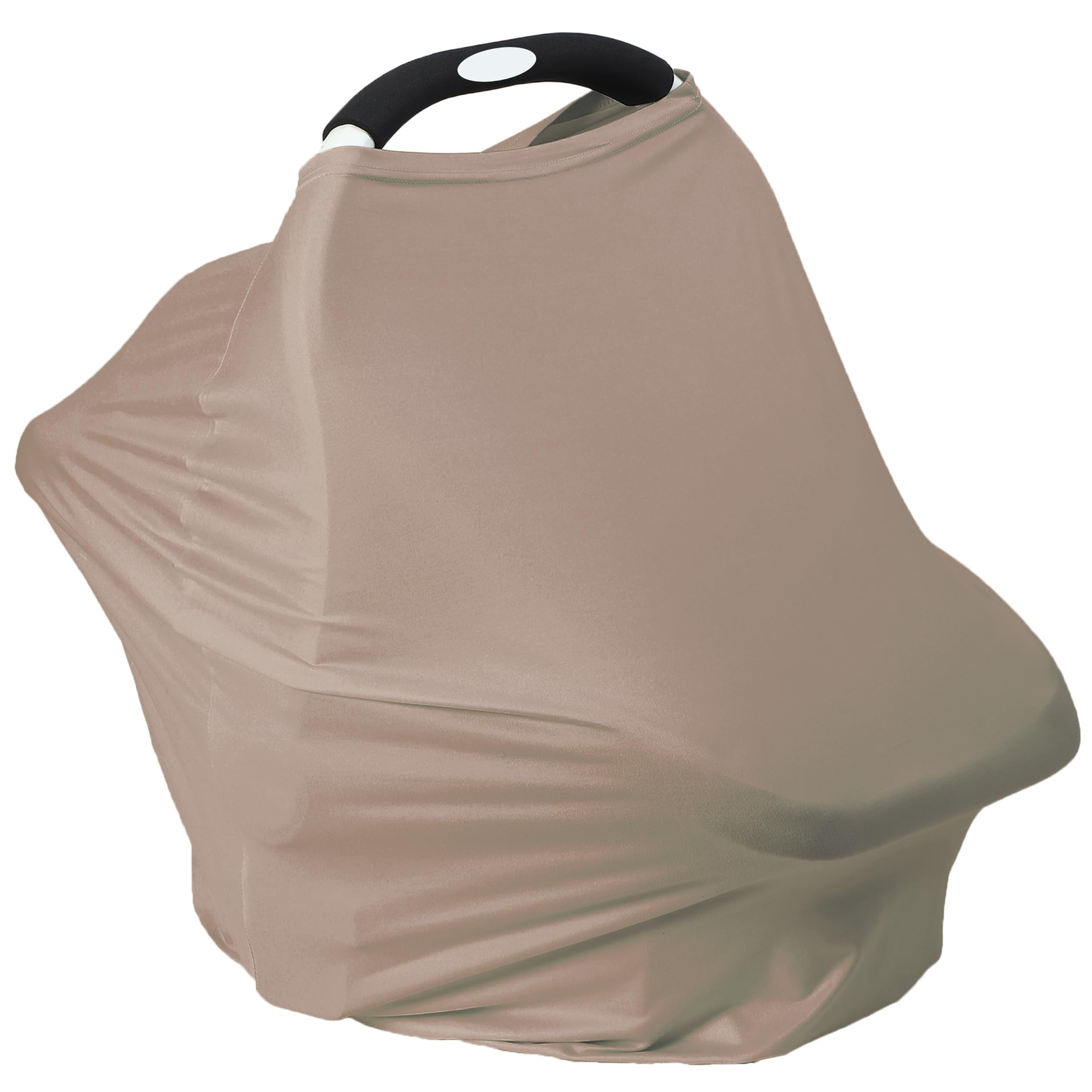 Photo 1 of Breathable Car Seat Cover for Babies – Multi-Purpose Soft Rayon Nursing Cover for Breastfeeding, High Stretchy Infant Carseat Canopy, Stroller Cover (Smooth Rayon, Mocha Natural)