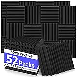 Sonicreative 52 Pack Acoustic Foam Panels 1 X 12 X