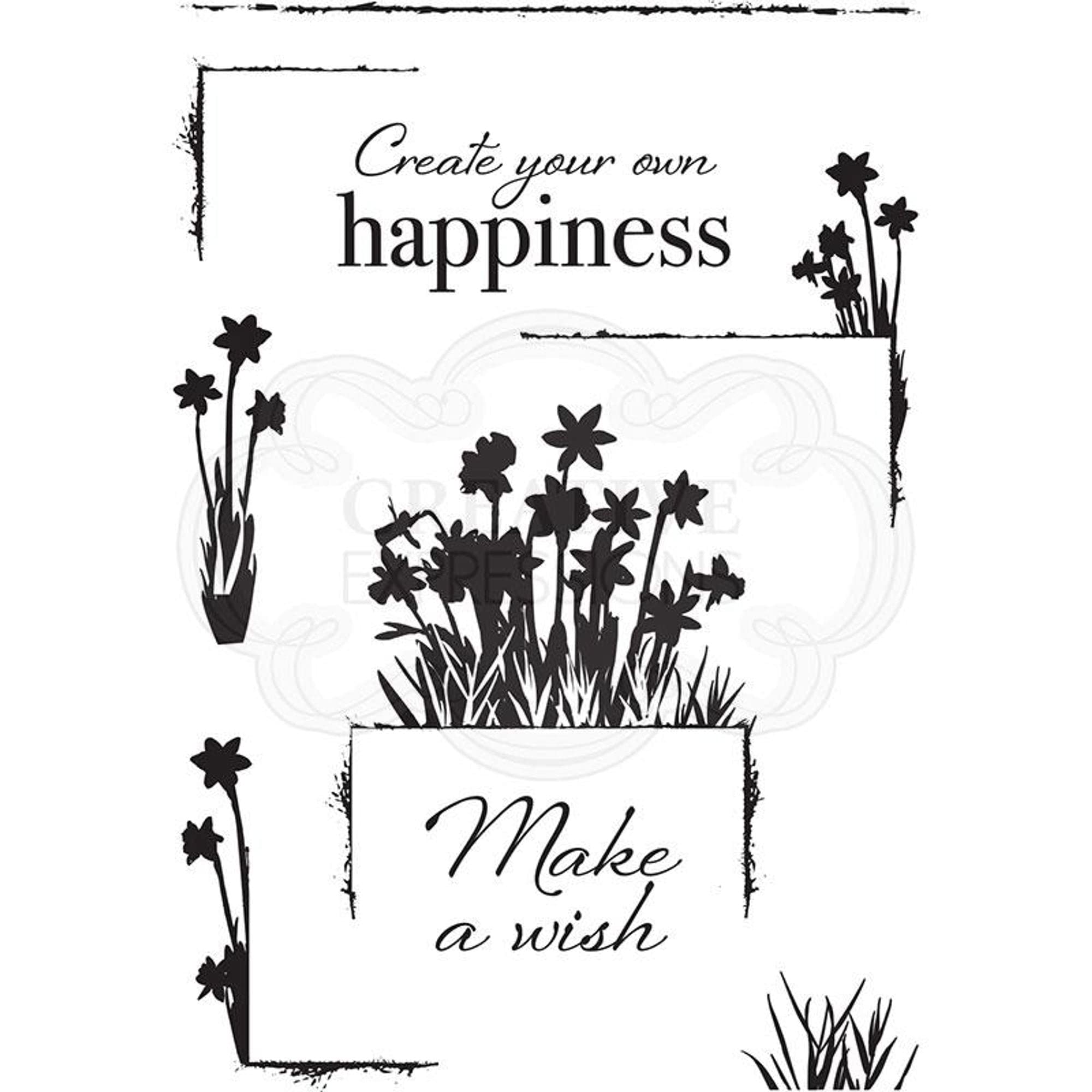 Creative Expressions Designer Boutique Collection-Delicate Daffodils-Clear Stamp Set, A6