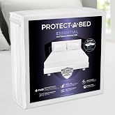 Protect-A-Bed Essential Waterproof Mattress Protector, Queen | Waterproof mattress protector with breathable quiet fabric protects against spills and dust mites for 11-18 inch mattresses