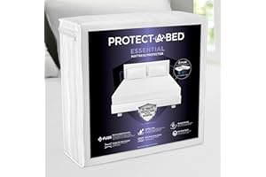 Protect-A-Bed Essential Mattress Protector Queen, Dust Mite Resistant, Noiseless and Odor-Resistant Mattress Cover, 100% Waterproof Top, Machine Washable, Fits 11"-18" Mattresses