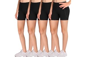 DALIGIRL Volleyball Bike Shorts for Girls Spandex Compression Shorts with Pockets for Kids Dance Yoga and Athletics