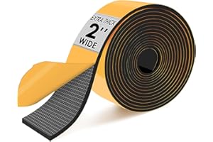 TOHONFOO Pipe Insulation Tape, Outdoor Water Pipe Insulation Wrap, Foam Insulation Tape for Outdoor Pipes Winter Freeze Protection, Heat Tape for Water Pipes, Copper Pipes, PVC, AC Line, 2in x 15ft, Black