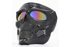 OQUQO Skull Face Mask Full Face, Motorcycle Mask, Airsoft Mask, Tactical Mask, Paintball Mask for Men Women