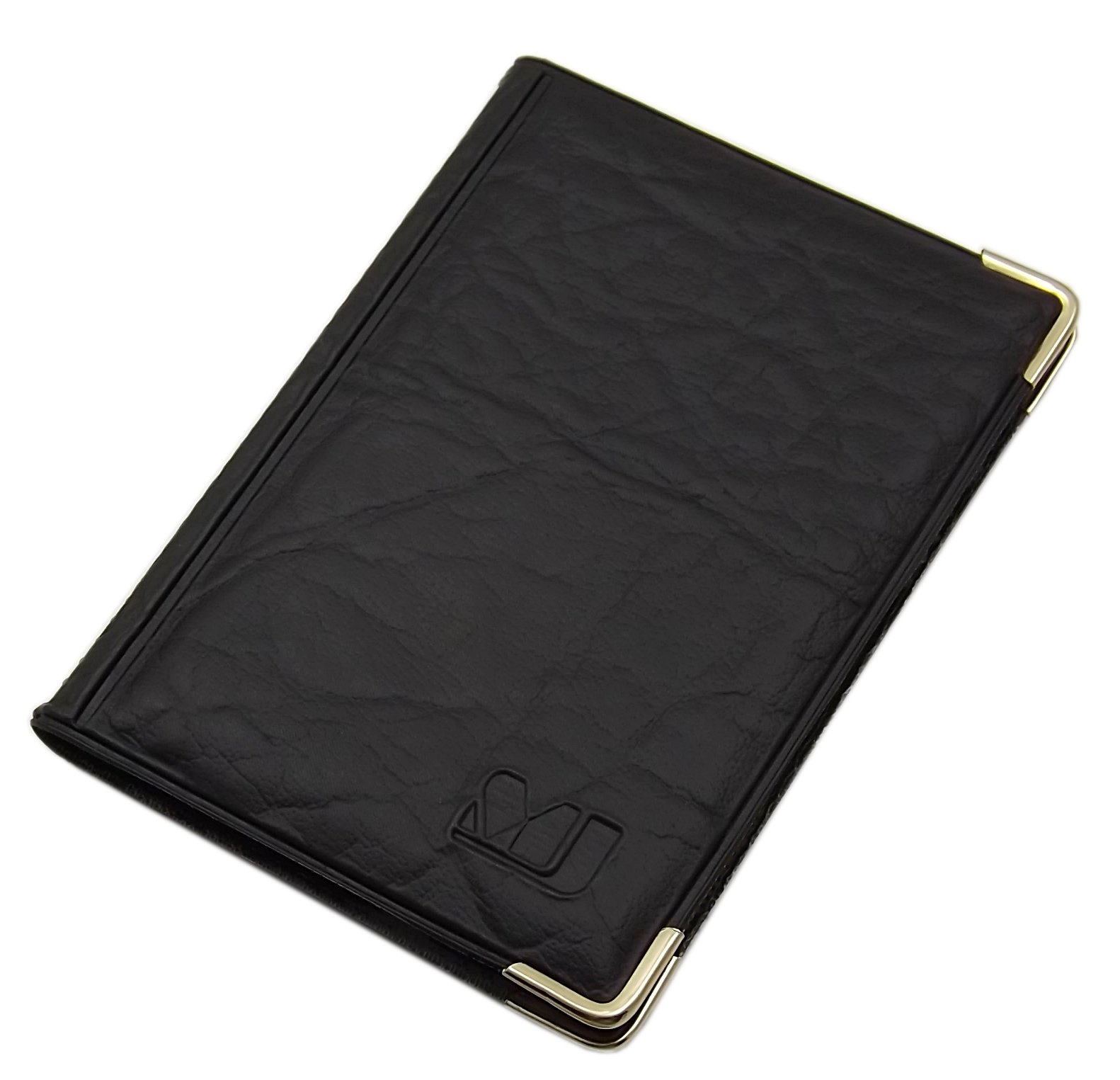 myledershop Credit Card Case with Metal Corners 12 Pockets MJ-Design-Germany Made in EU (Design 4 / Black)