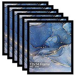 Fxojyvo 12x14 Picture Frame Set of 6, Black Frame