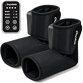 Cordless Air Compression Foot Massager with Heat, Fits Sizes 5-11 (2 Boot) | Foot and Ankle Compression Boot with Adjustable Fit, 3 Modes, 3 Intensities and 3 Heat Levels, Ideal Gift for Men and Women