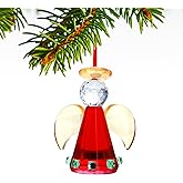 3inch Red Crystal Angel Ornaments Mini Hanging Guardian Angel Pendant for Christmas Tree Decoration Holiday Ornaments for Xmas Tree 2025
