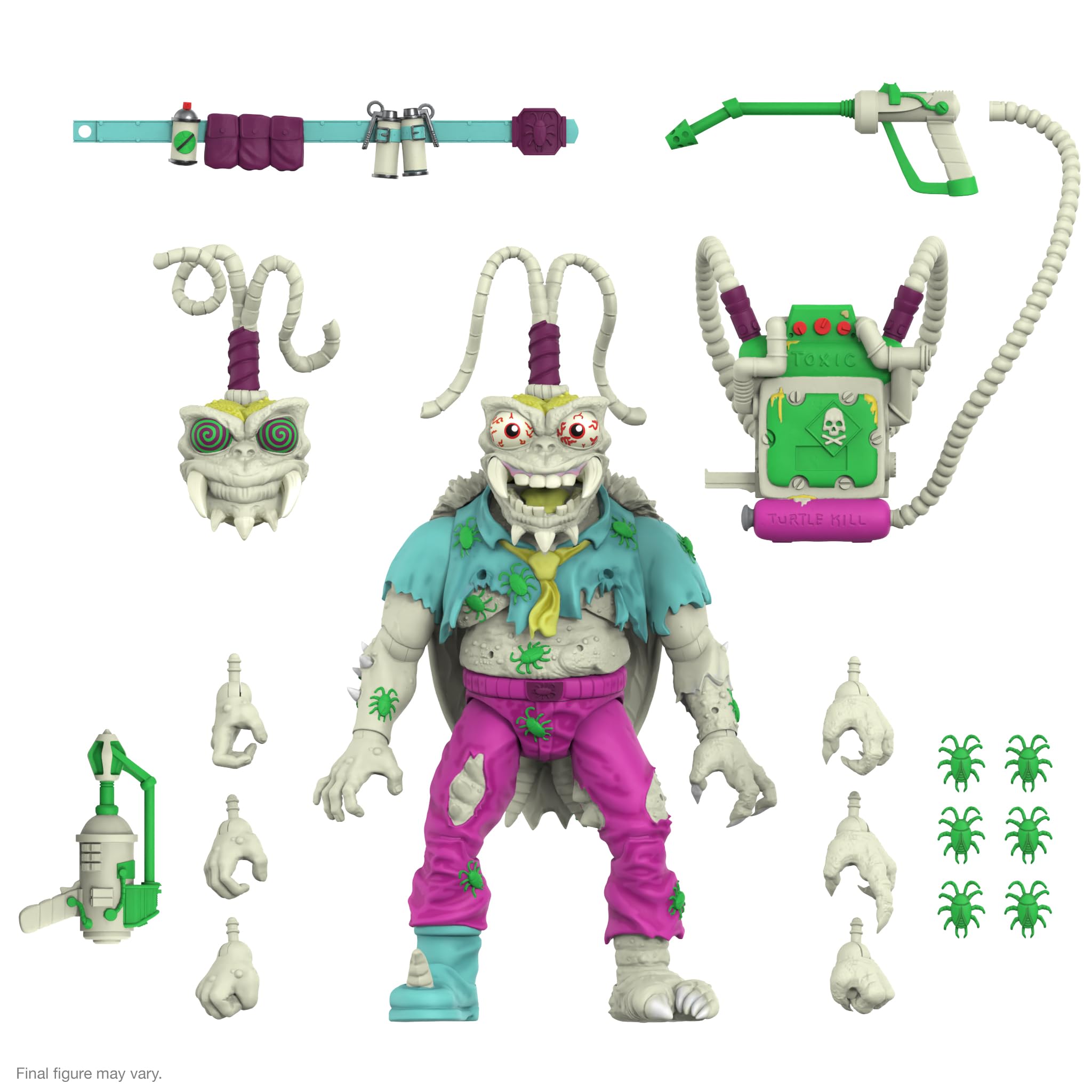 Super7 ULTIMATES! Teenage Mutant Ninja Turtles Scumbug (Glow) - 7" TMNT Action Figure with Accessories Classic Cartoon Collectibles Image