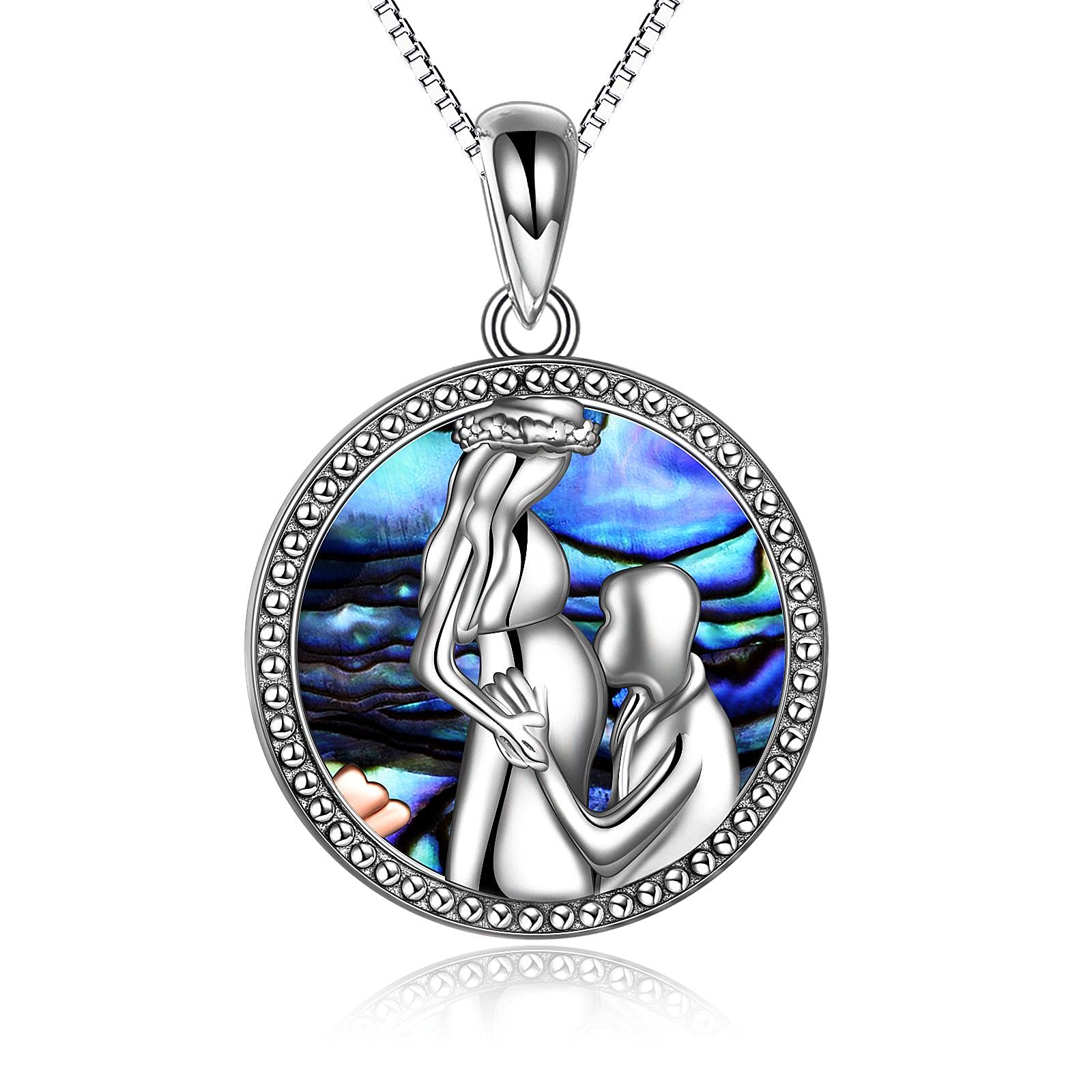 YFN Mother Daughter Necklace Sterling Silver Pendant Jewellery - Mother's Day Birthday Gifts for Women Girls — image 1