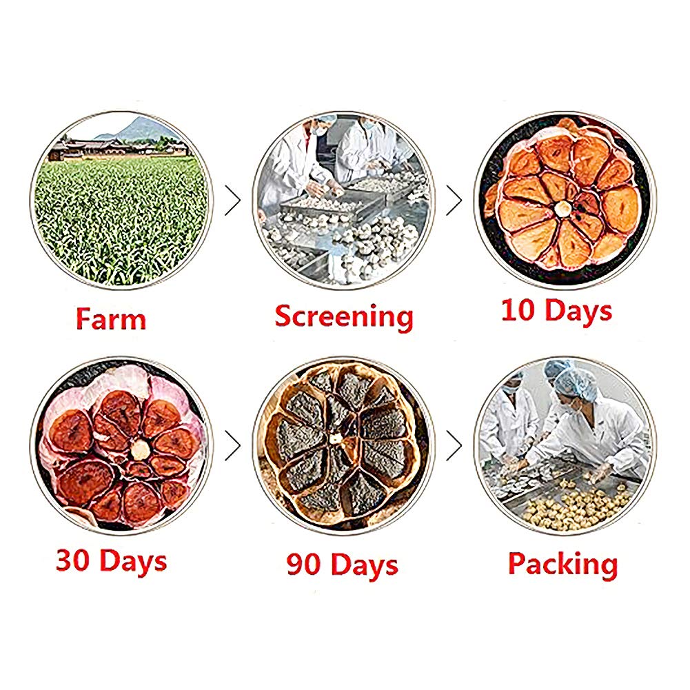 RioRand Organic Black Garlic 320g Whole Black Garlic Aged for Full 90