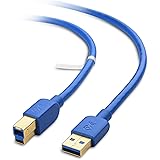 Cable Matters SuperSpeed USB 3.0 Type A to B Cable in Blue 15 Feet
