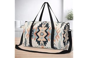 Sports Gym Bag with Shoe Compartment - Print Travel Duffel for Men Women Foldable Lightweight Yoga Weekender Bag