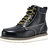 HISEA NINGO Work Boots for Men Steel/Soft Toe Boots,6” Water Resistant Slip Resistant Industrial & Construction Work Shoes, Composite Toe Working Boot