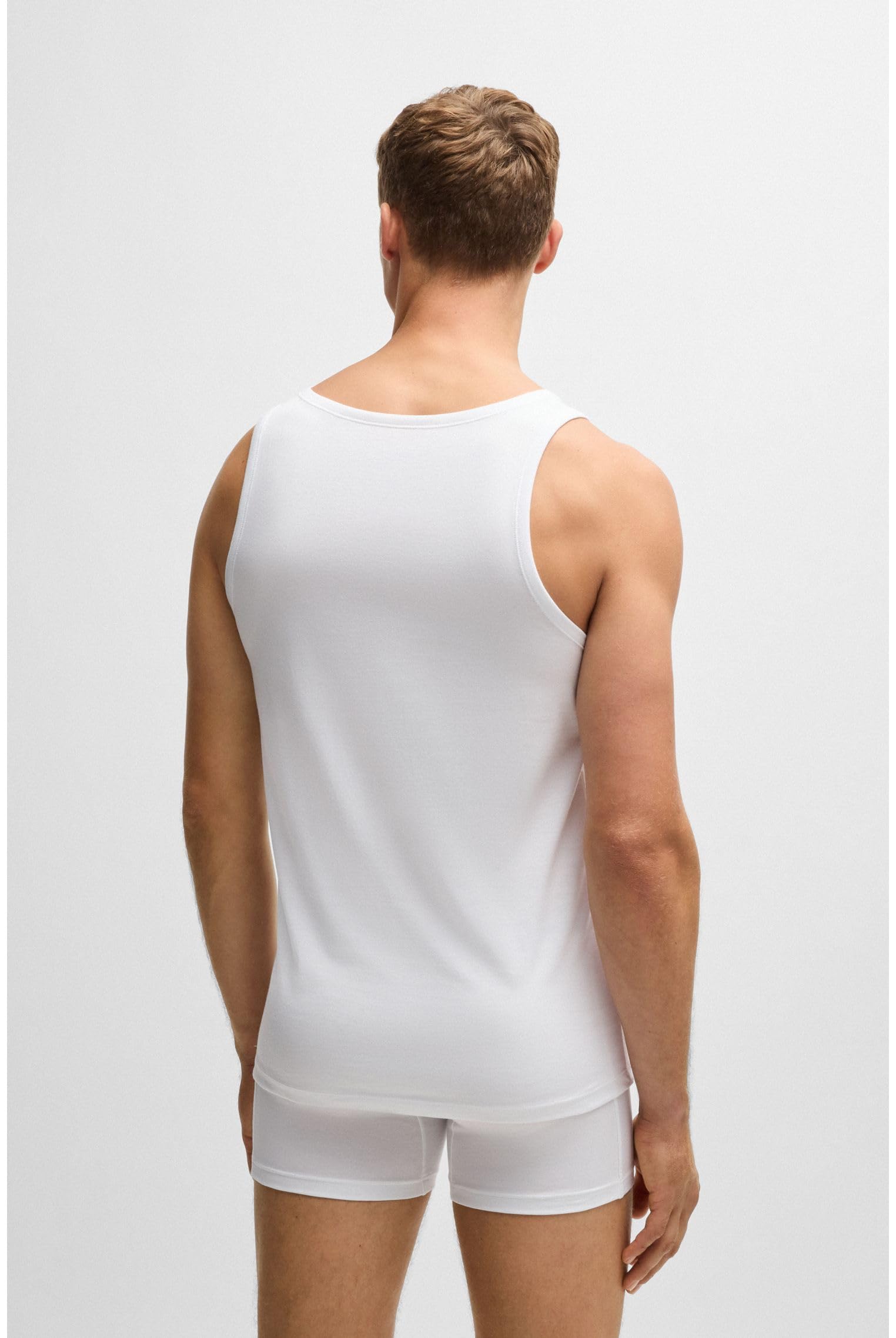 BOSS Herren 3p Co Tank Top, New - White100, L EU 8