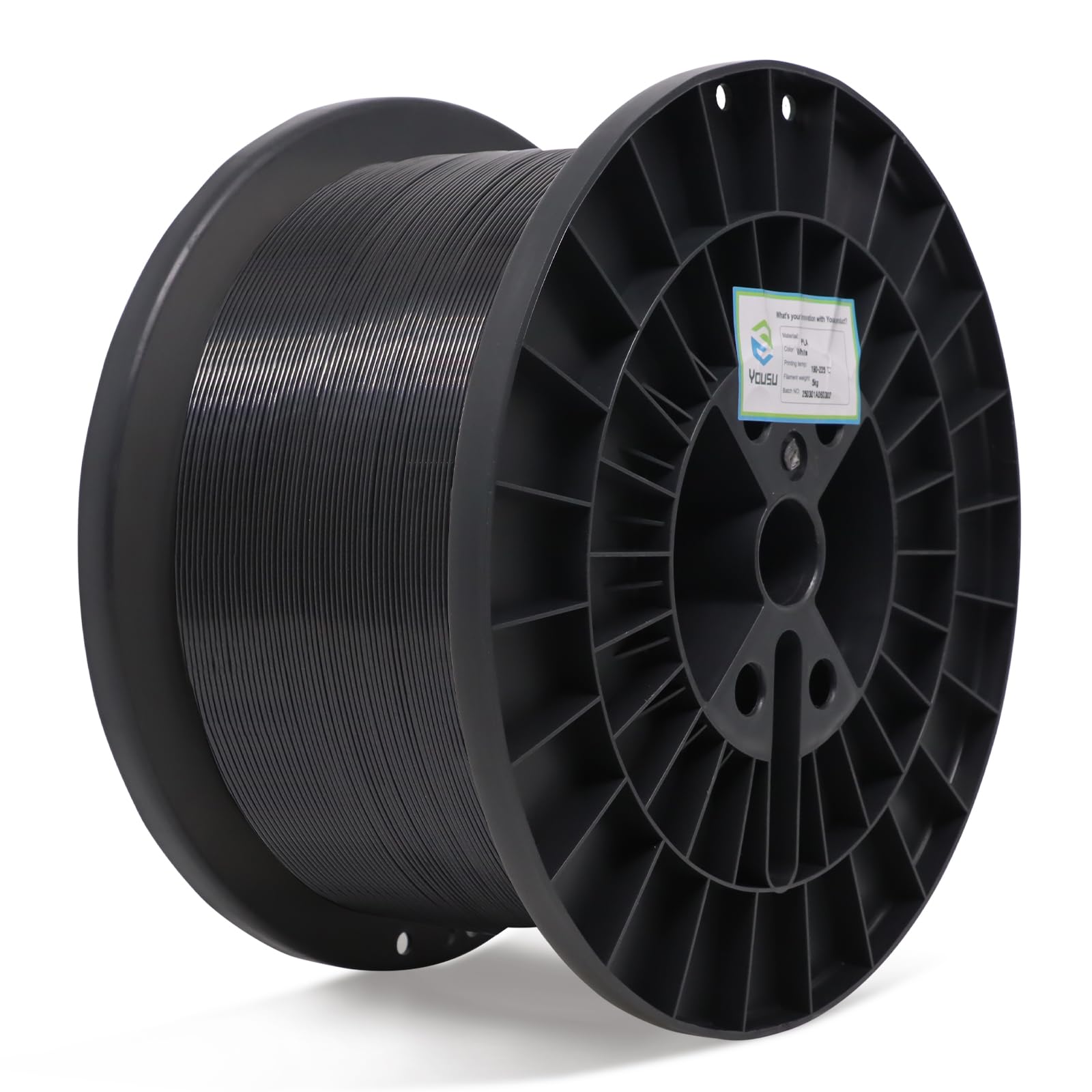 Photo 1 of YOUSU PLA 5kg 3D Printer Filament Bundle 1.75mm, Print with Most FDM 3D Printers, 11lbs, 1 Pack 5kg Large Spool, Accuracy +/- 0.02mm, Black